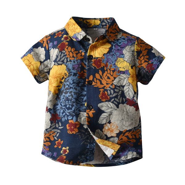 Boy kids clothing shirt summer short sleeve Turn Down collar Dark Blue Flower print 100% cotton Summer clothing
Boy kids clothing shirt summer short sleeve Turn Down collar Dark Blue Flower print 100% cotton Summer clothing