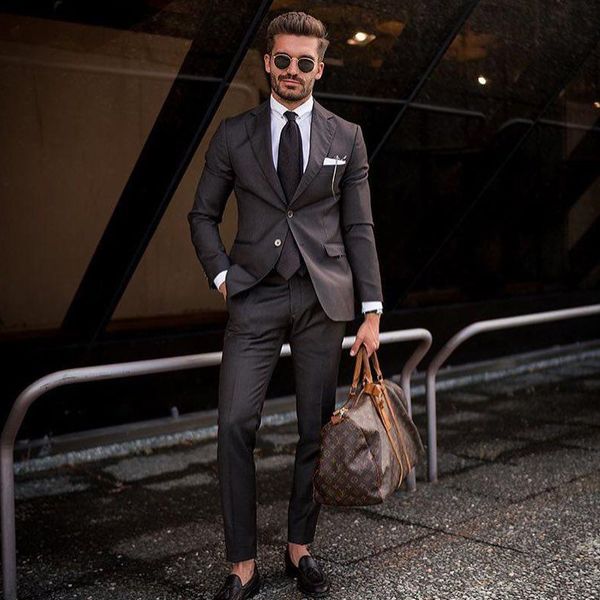 2 pieces business suit groom tuxedo mens wedding suit jacket+pants custom made groomsmen man suit, Black;gray
2 pieces business suit groom tuxedo mens wedding suit jacket+pants custom made groomsmen man suit, Black;gray