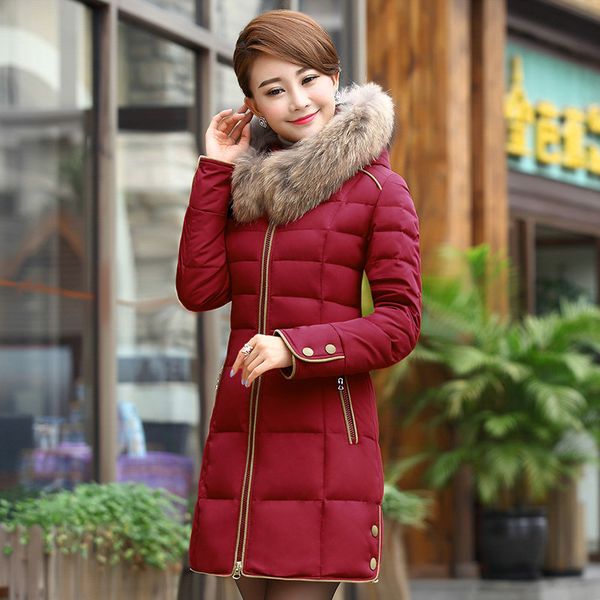 2019 winter middle-aged down jacket women's slim fit mid-length thick warm korean-style white duck down coat mom women's dress, Black;white
2019 winter middle-aged down jacket women's slim fit mid-length thick warm korean-style white duck down coat mom women's dress, Black;white
