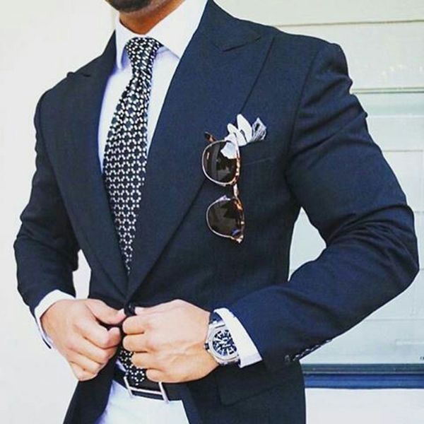 wide peaked design navy blue men suits for wedding casual mens business blazers costume homme groom tuxedos 2piece slim fit trajes de hombre, Black;gray
wide peaked design navy blue men suits for wedding casual mens business blazers costume homme groom tuxedos 2piece slim fit trajes de hombre, Black;gray