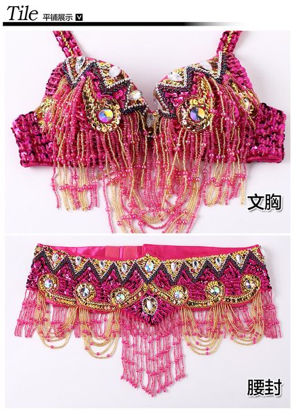 stage wear 2021 oriental women belly dance clothes eastern style beaded and belt 2pcs set costumes for bra, Black;red
stage wear 2021 oriental women belly dance clothes eastern style beaded and belt 2pcs set costumes for bra, Black;red