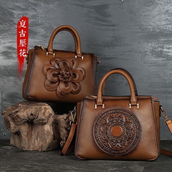 2020 new shoulder bag original totem leather women's bag retro women's handbag head layer cowhide
2020 new shoulder bag original totem leather women's bag retro women's handbag head layer cowhide