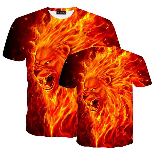 new flame a roar ferocious monster lion animal 3 d printing t-shirt short sleeve men's t-shirt, White;black
new flame a roar ferocious monster lion animal 3 d printing t-shirt short sleeve men's t-shirt, White;black