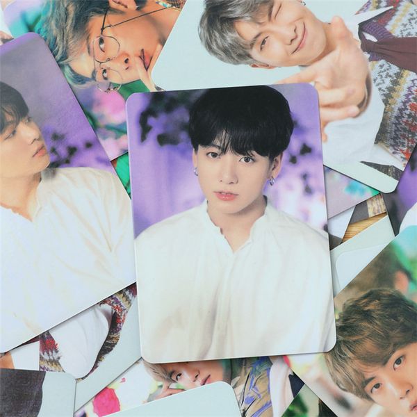 kpop card 5th muster collection final self made paper cards, Blue;slivery