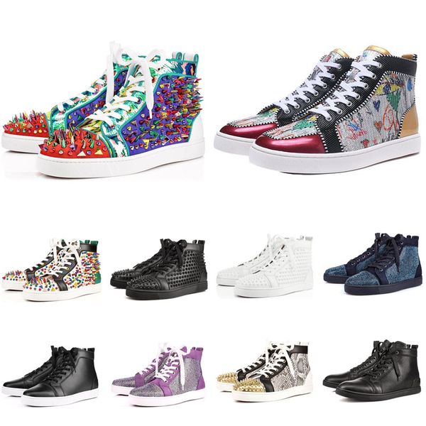 2019 new designer brand high studded spikes flats shoes red bottoms shoes luxury men women genuine leather fashion sneakers 35-47, Black
2019 new designer brand high studded spikes flats shoes red bottoms shoes luxury men women genuine leather fashion sneakers 35-47, Black