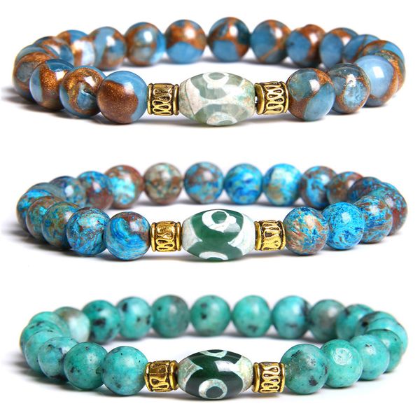 men natural stone cloisonne beads bracelet vintage oval tibetan dzi agates beads charm bracelet for women men energy jewelry, Black
men natural stone cloisonne beads bracelet vintage oval tibetan dzi agates beads charm bracelet for women men energy jewelry, Black