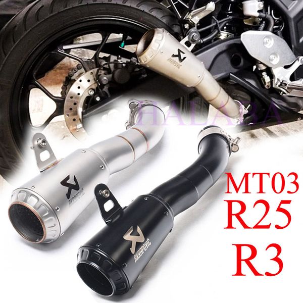 mt03 r25 r3 motorcycle full systems akrapovic exhaust muffler pipe easy install slip-on exhaust for yamaha yzf-r25 r3 mt03
mt03 r25 r3 motorcycle full systems akrapovic exhaust muffler pipe easy install slip-on exhaust for yamaha yzf-r25 r3 mt03