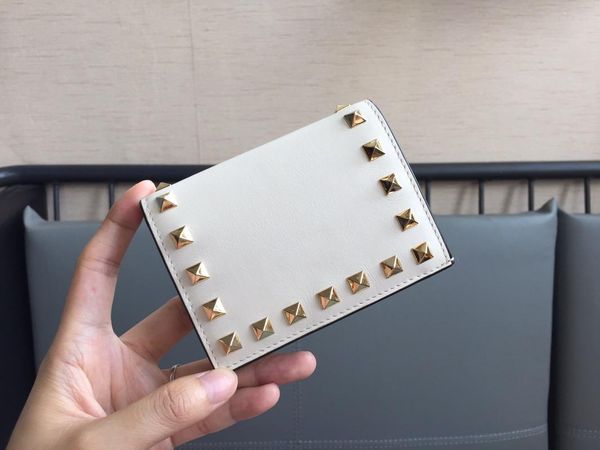 desiger women folding wallet, valention new studed bi-fold wallets, short clip logo card holder multi-card coin purse practical middle white, Black
desiger women folding wallet, valention new studed bi-fold wallets, short clip logo card holder multi-card coin purse practical middle white, Black