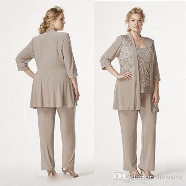 vintage champagne gray three pieces mother of the bride suits plus size lace chiffon mother dresse formal wear pant suit, Black;red
vintage champagne gray three pieces mother of the bride suits plus size lace chiffon mother dresse formal wear pant suit, Black;red