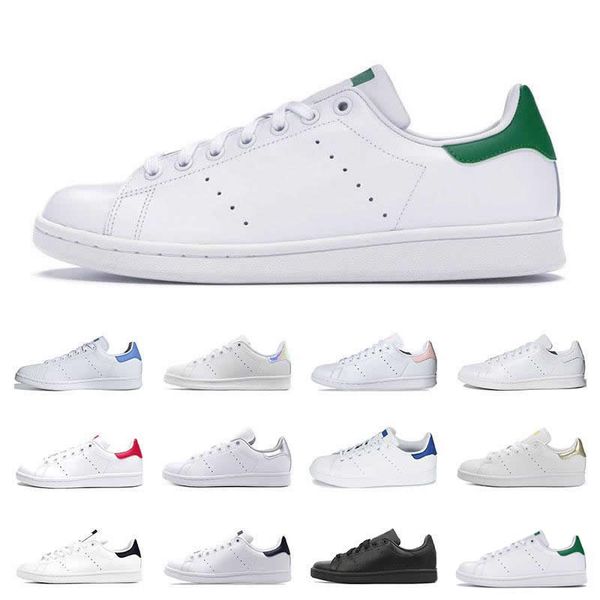 men classics stan smith women flat sneakers green white navy blue oreo rainbow fashion mens trainer outdoor sports shoes size 36-44, Black
men classics stan smith women flat sneakers green white navy blue oreo rainbow fashion mens trainer outdoor sports shoes size 36-44, Black