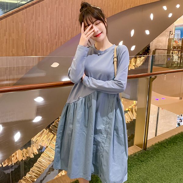 1827# irregualr patchwork cotton maternity dress spring korean fashion long sleeve loose clothes for pregnant women pregnancy, White
1827# irregualr patchwork cotton maternity dress spring korean fashion long sleeve loose clothes for pregnant women pregnancy, White