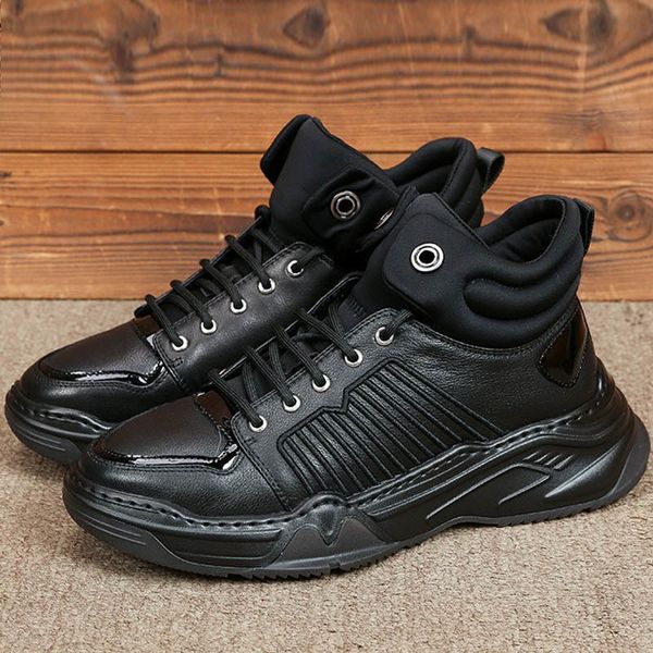 100% real leather high-shoes men brand platform height increasing ankle boots street lace up hip hop casual black shoes t200610
100% real leather high-shoes men brand platform height increasing ankle boots street lace up hip hop casual black shoes t200610
