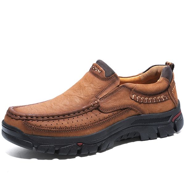 new cowhide men's outdoor hiking shoes casual shoes non-slip wear resistant men sneakers genuine leather men, Black
new cowhide men's outdoor hiking shoes casual shoes non-slip wear resistant men sneakers genuine leather men, Black