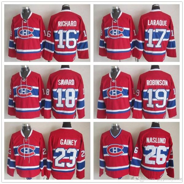 Montreal Canadiens Jerseys CCM Old Time Ice Hockey 16 Henri Richard 18 Serge Savard 19 Larry Robinson 23 Bob Gainey Mats Naslund LARAQUE Jer
Montreal Canadiens Jerseys CCM Old Time Ice Hockey 16 Henri Richard 18 Serge Savard 19 Larry Robinson 23 Bob Gainey Mats Naslund LARAQUE Jer