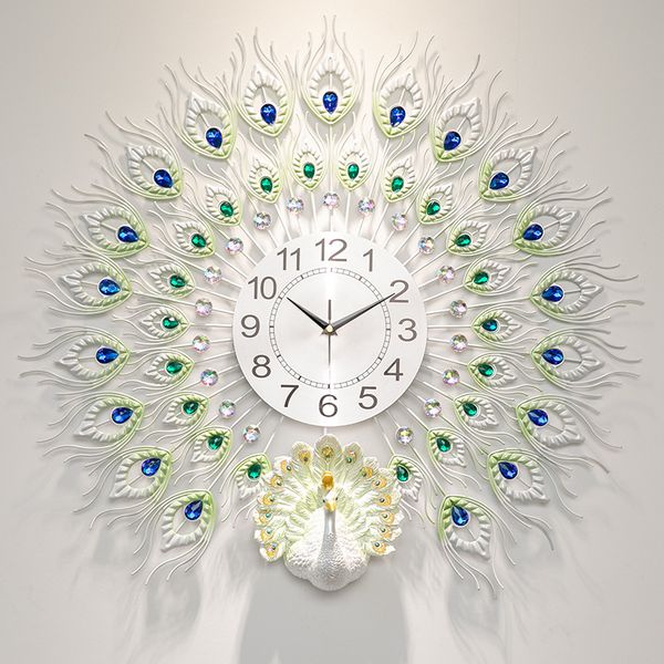 large metal peacock creative living room beautiful wall clock mute clock european modern home fashion decorative quartz
large metal peacock creative living room beautiful wall clock mute clock european modern home fashion decorative quartz
