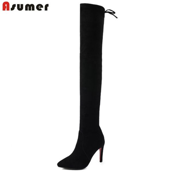 asumer 2020 new arrive women boots fashion zipper pointed toe super heels over the knee boots lady, Black
asumer 2020 new arrive women boots fashion zipper pointed toe super heels over the knee boots lady, Black