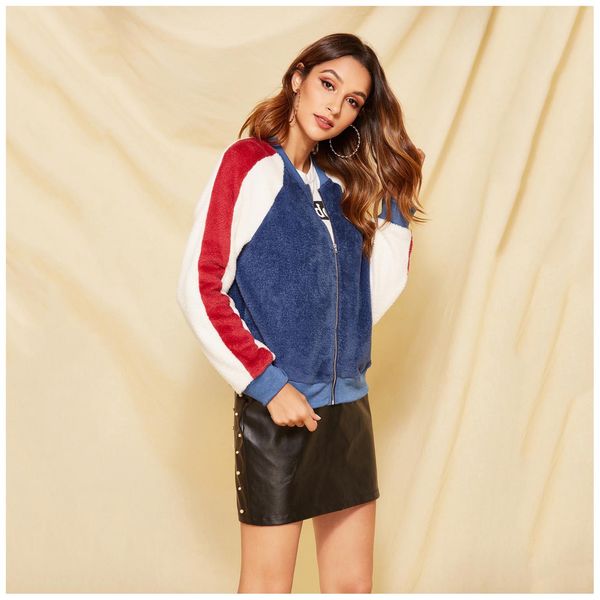 womens designer plush jacket girls luxury casual coat youth contrast color brand clothing womens fashion jackets 2020 new spring, Black;brown
womens designer plush jacket girls luxury casual coat youth contrast color brand clothing womens fashion jackets 2020 new spring, Black;brown