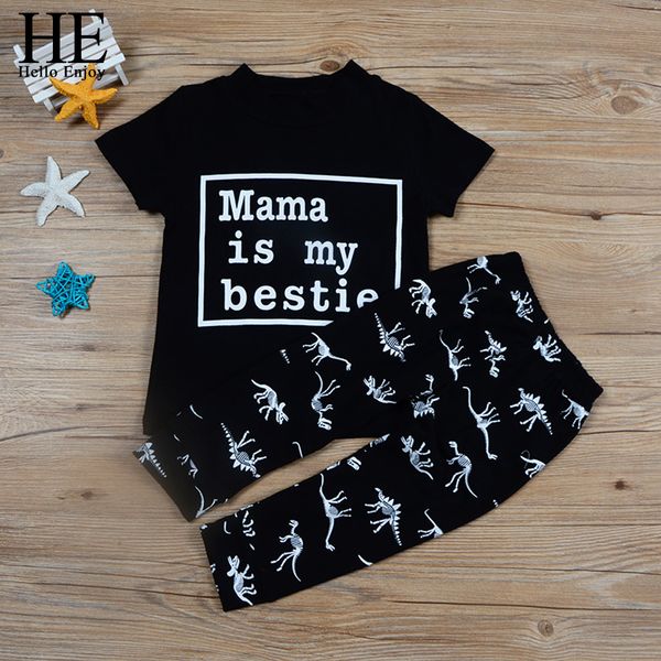 he hello enjoy 2pcs/set toddler kids baby boy short sleeve letter print t-shirt +dinosaur pant legging outfit clothing set, White
he hello enjoy 2pcs/set toddler kids baby boy short sleeve letter print t-shirt +dinosaur pant legging outfit clothing set, White
