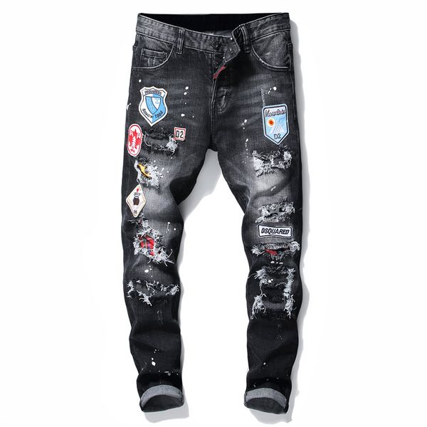 19ss men skinny jeans black jeans designer jeans fashion designer slim fit washed motocycle denim pants panelled hip hop trousers, Blue
19ss men skinny jeans black jeans designer jeans fashion designer slim fit washed motocycle denim pants panelled hip hop trousers, Blue