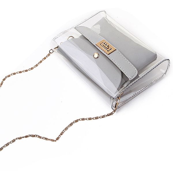fashion transparent bag ladies transparent bag girls summer mobile phone and wallet light grey
fashion transparent bag ladies transparent bag girls summer mobile phone and wallet light grey