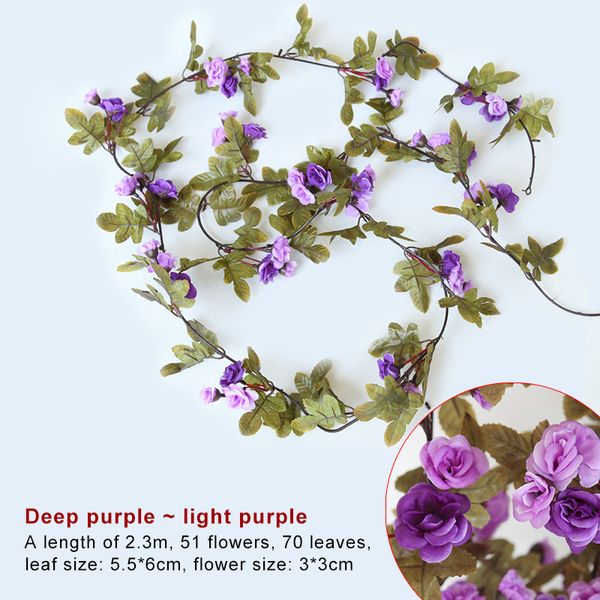 230cm wedding decorations fake silk roses ivy vine artificial flowers green leaves hanging garland home decoration supplies
230cm wedding decorations fake silk roses ivy vine artificial flowers green leaves hanging garland home decoration supplies