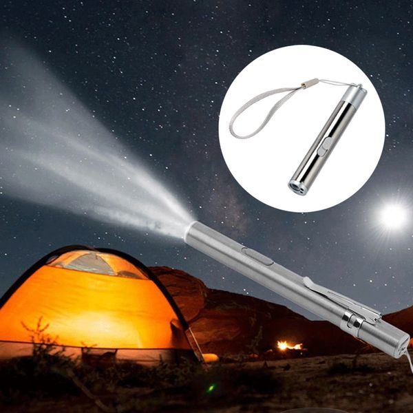 

Mini Portable LED Flashlight Medical Pen Light Small Pocket Torch Lamp Recharge