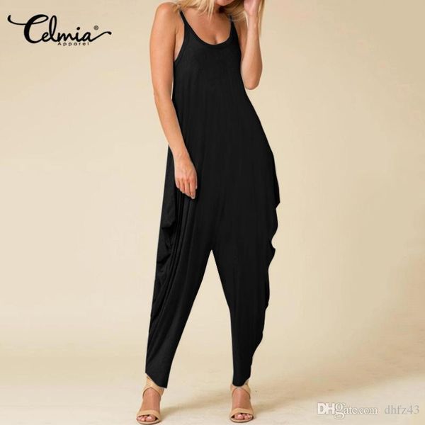s-5xl celmia summer long harem pants women casual sleeveless jumpsuits ladies elegant straps rompers plus size playsuits overall, Black;white
s-5xl celmia summer long harem pants women casual sleeveless jumpsuits ladies elegant straps rompers plus size playsuits overall, Black;white