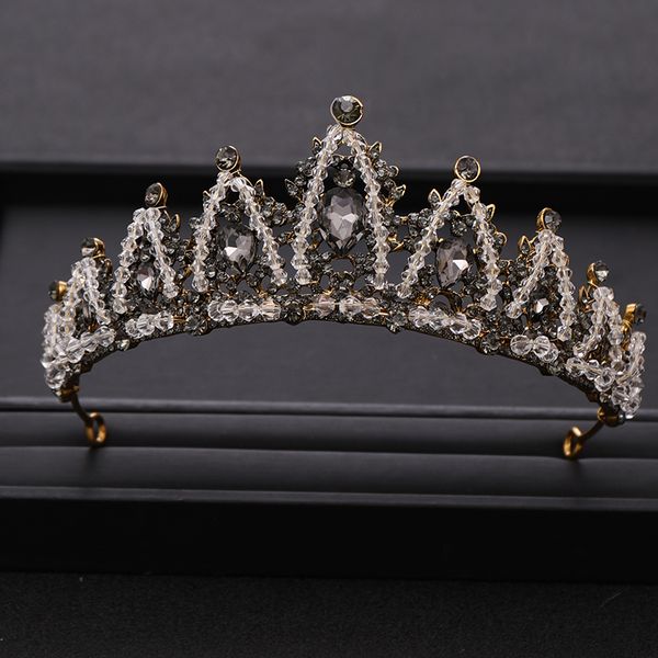 trendy handmade beading crystal princess crown for bridal hair accessories wedding tiara prom headpiece hari jewelry accessories, Golden;white
trendy handmade beading crystal princess crown for bridal hair accessories wedding tiara prom headpiece hari jewelry accessories, Golden;white