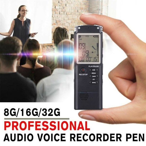 

Диктофон 8GB / 16GB / 32GB USB Professional 12 часов Диктофоны HD Mini Digital Audio Recorder Звук Ручка с WAV MP3-п