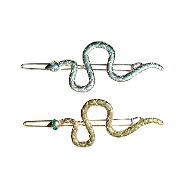 hair accessories gold silver snake shape alloy hairpin for women elegant headband ornament barrettes fashion