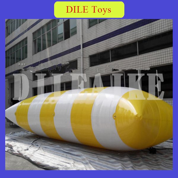 0.9mm Pvc Tarpaulin 6*2m Water Pillow Inflatable Water Blob Catapult With Pump