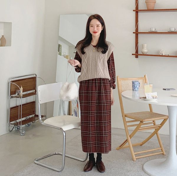 girls sweater autumn knitting vest suits plaid women dresses female dress long suit robe femme vestido vintage sell separately, White
girls sweater autumn knitting vest suits plaid women dresses female dress long suit robe femme vestido vintage sell separately, White