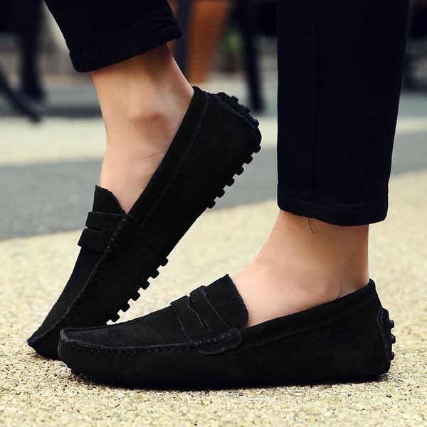 men casual shoes 2018 fashion men shoes leather loafers moccasins slip on men's flats loafers male, Black
men casual shoes 2018 fashion men shoes leather loafers moccasins slip on men's flats loafers male, Black