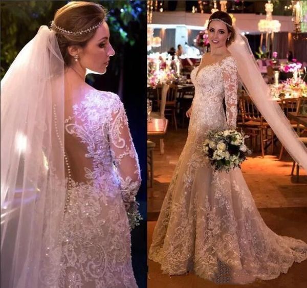 2020 mermaid wedding dresses mermaid plus size wedding dresse long sleeves bling lace wedding gowns south africa with beads, White
2020 mermaid wedding dresses mermaid plus size wedding dresse long sleeves bling lace wedding gowns south africa with beads, White
