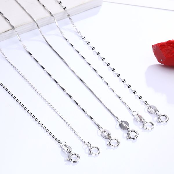 classic basic chain 925 sterling silver necklace simple clavicle link women man necklace snake chain fashion jewelry accessories
classic basic chain 925 sterling silver necklace simple clavicle link women man necklace snake chain fashion jewelry accessories