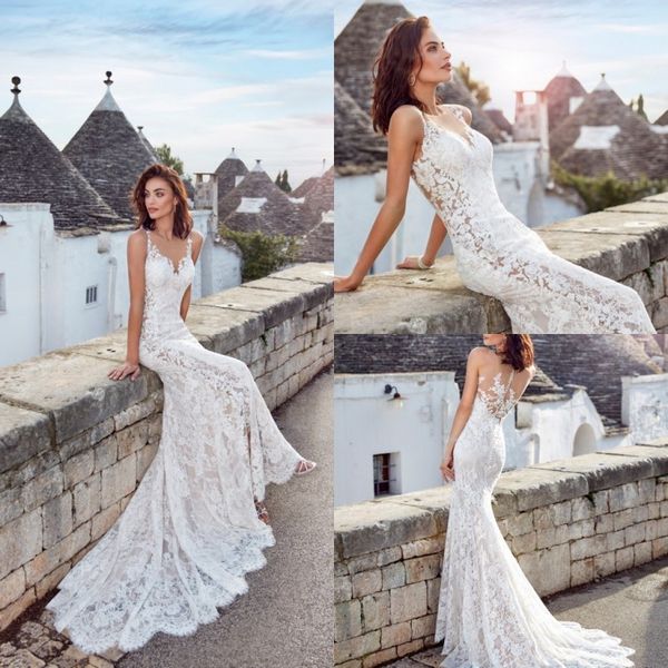 eddy k 2019 mermaid wedding dresses full lace appliqued bridal gowns custom made country vintage boho beach wedding dress, White
eddy k 2019 mermaid wedding dresses full lace appliqued bridal gowns custom made country vintage boho beach wedding dress, White