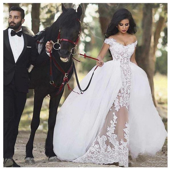 luxury african wedding dresses ball gown appliques detachable train classical elegant formal bride dress, White
luxury african wedding dresses ball gown appliques detachable train classical elegant formal bride dress, White