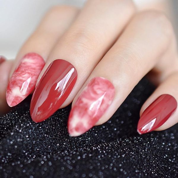 almond stiletto bordeaux red marble false nail finger tips claret-red acrylic atificail pre design fake nail art for salon party, Red;gold
almond stiletto bordeaux red marble false nail finger tips claret-red acrylic atificail pre design fake nail art for salon party, Red;gold