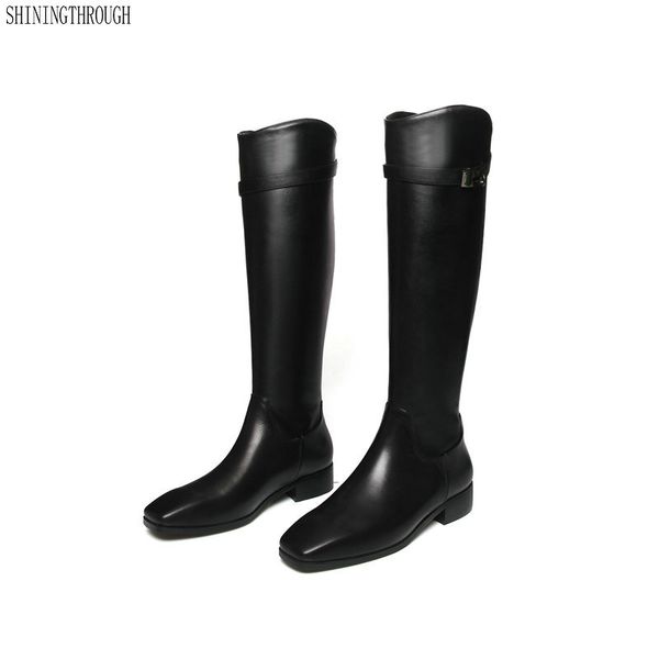 genuine leather women knee high boots 3cm low heels long warm motorcycle boots high party club party shoes woman size 34-43, Black
genuine leather women knee high boots 3cm low heels long warm motorcycle boots high party club party shoes woman size 34-43, Black