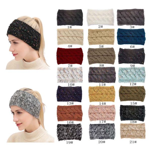 21 colors knitted twist headband women winter sports ear warmer head wrap hairband fashion hair accessories, Slivery;white
21 colors knitted twist headband women winter sports ear warmer head wrap hairband fashion hair accessories, Slivery;white