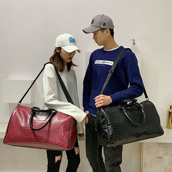 women fitness gym bag alligator pu leather male training handbags lady travel weekend luggage large capacity sac de sport bags
women fitness gym bag alligator pu leather male training handbags lady travel weekend luggage large capacity sac de sport bags
