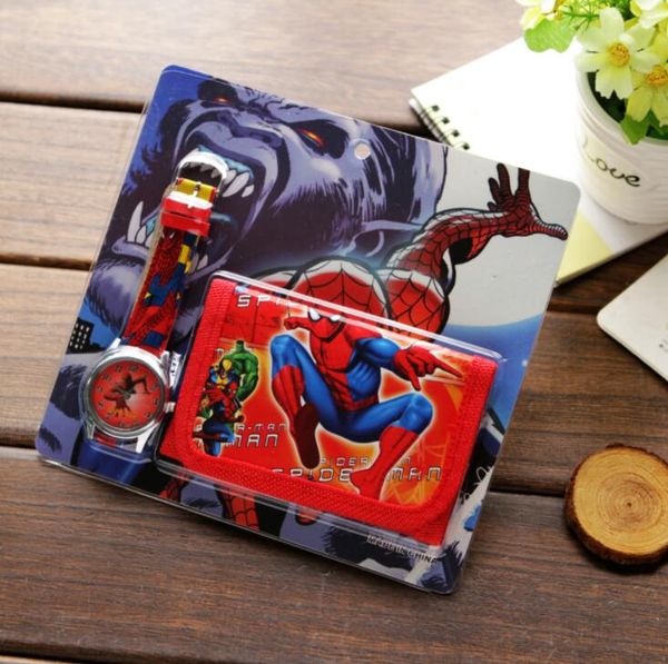 fashion kid watch spiderman princess car sets cartoon kids part set watch wristwatch and wallet purse box for gift, Slivery;brown
fashion kid watch spiderman princess car sets cartoon kids part set watch wristwatch and wallet purse box for gift, Slivery;brown