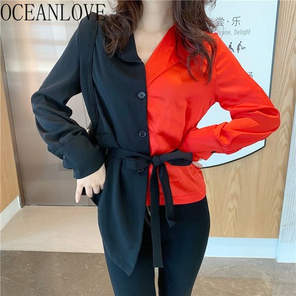 oceanlove spring bandage women blouses contrast color fashion chic retro blusas 2020 ins patchwork button shirts 15138, White
oceanlove spring bandage women blouses contrast color fashion chic retro blusas 2020 ins patchwork button shirts 15138, White