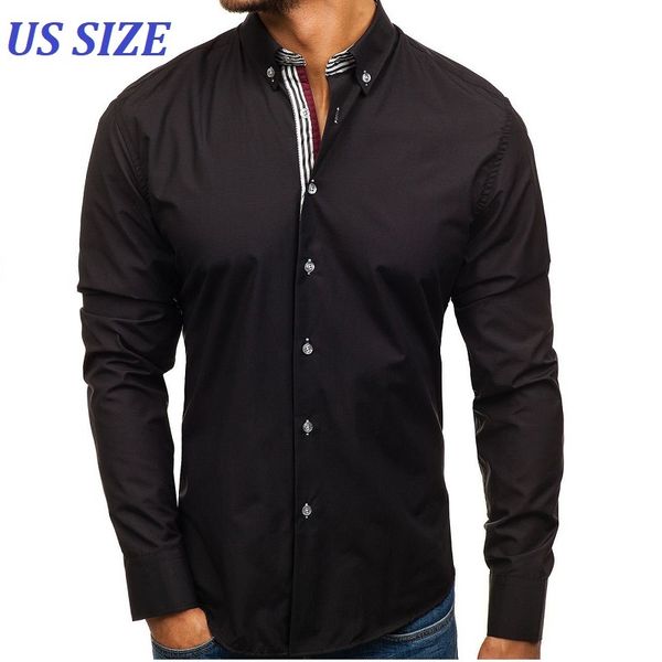 us size 100% cotton mens dress long sleeve formal shirt men social business shirts camisa masculin chemise homme ts-524, White;black
us size 100% cotton mens dress long sleeve formal shirt men social business shirts camisa masculin chemise homme ts-524, White;black
