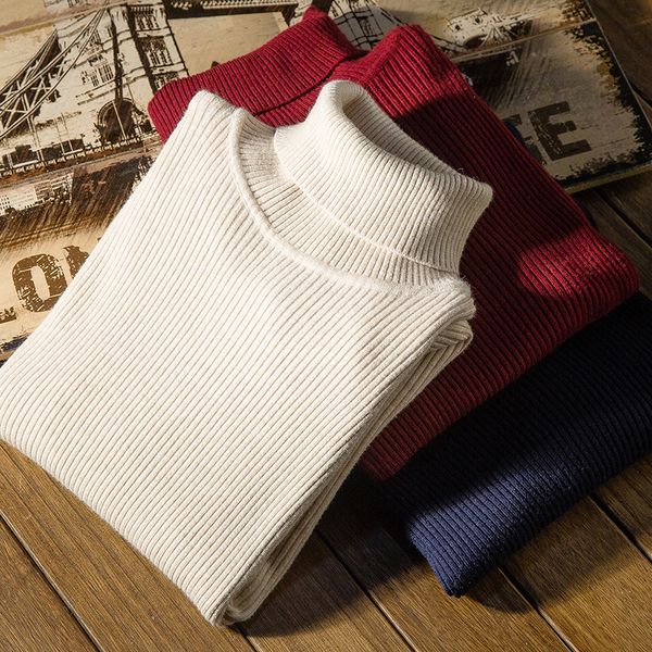 men's sweaters men causal sweater autumn winter turtleneck wool solid color casual slim fit knitted pullover, White;black
men's sweaters men causal sweater autumn winter turtleneck wool solid color casual slim fit knitted pullover, White;black