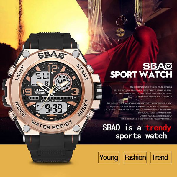 2019 multi function large dial round double display special forces sport watch clock relogio electronic digital watches reloj, Slivery;brown
2019 multi function large dial round double display special forces sport watch clock relogio electronic digital watches reloj, Slivery;brown