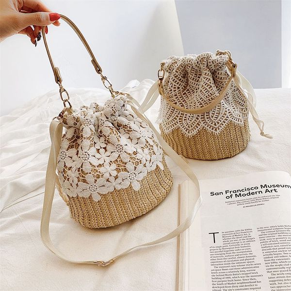 small women's 2020 fashionable lace bucket versatile messenger bag lace woven bucket bag
small women's 2020 fashionable lace bucket versatile messenger bag lace woven bucket bag