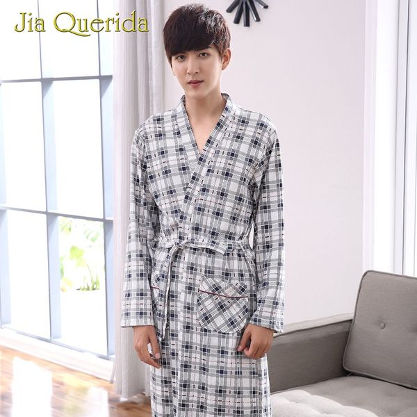 bathrobe for men kimono robe 100% cotton lattice laple pocket plaid knitted bath blush robes male long sleeves robs nightgown, Black;brown
bathrobe for men kimono robe 100% cotton lattice laple pocket plaid knitted bath blush robes male long sleeves robs nightgown, Black;brown