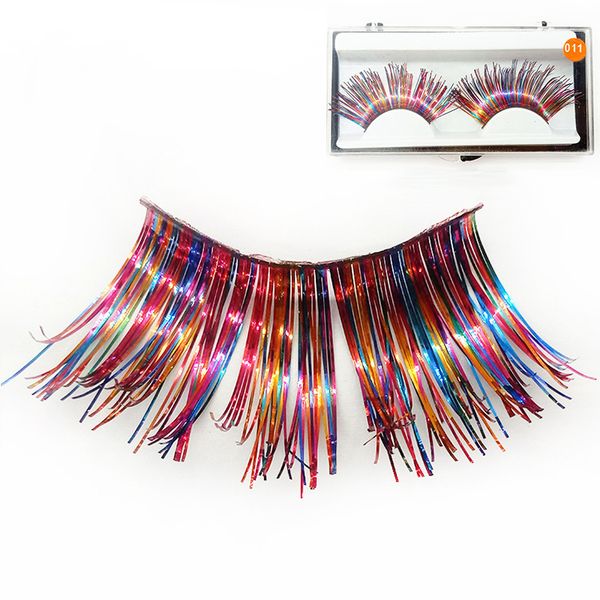 1pair color strip false eyelashes catwalk stage multicolor cross messy false eyelashes special exaggerated art makeup
1pair color strip false eyelashes catwalk stage multicolor cross messy false eyelashes special exaggerated art makeup