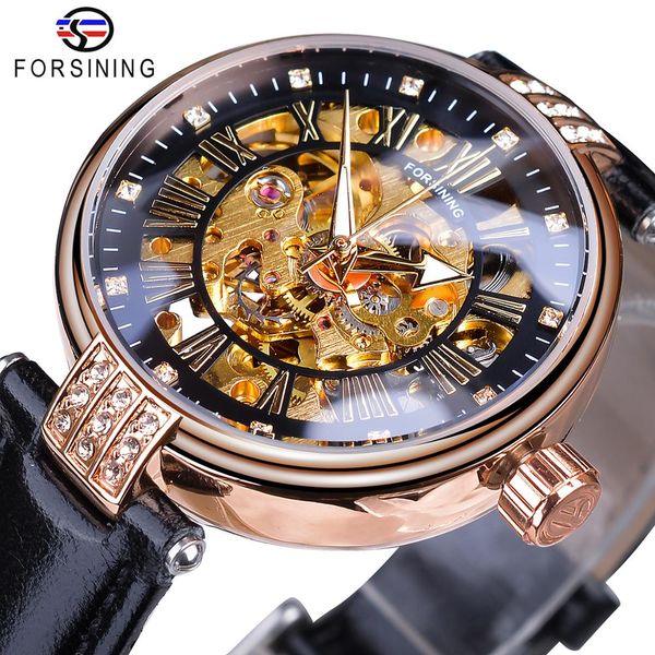 forsining 2019 elegant women diamond skeleton display design luxury lady automatic watches luminous hands black genuine leather, Slivery;brown
forsining 2019 elegant women diamond skeleton display design luxury lady automatic watches luminous hands black genuine leather, Slivery;brown